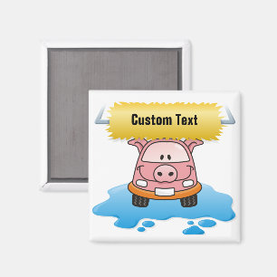 Carwash Pig Magnet