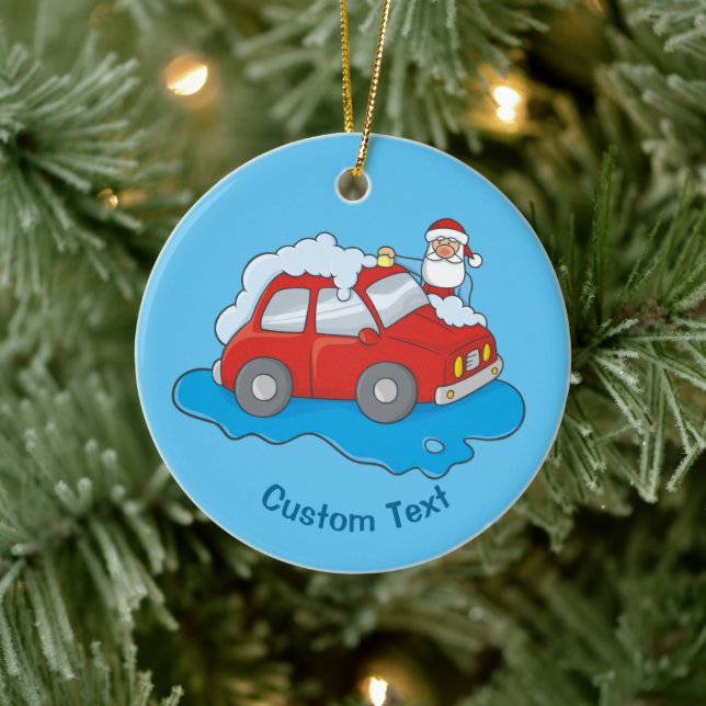 Carwash Santa Ornament (Baum)