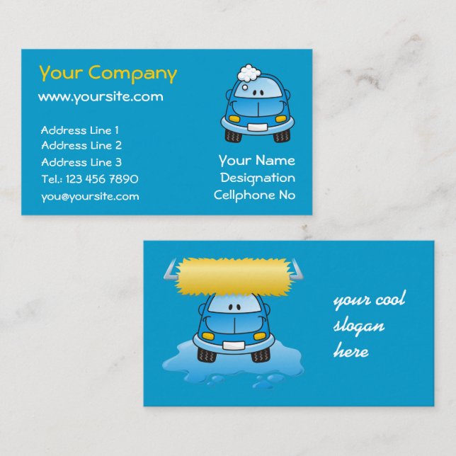 Carwash Visitenkarte (Vorne/Hinten)