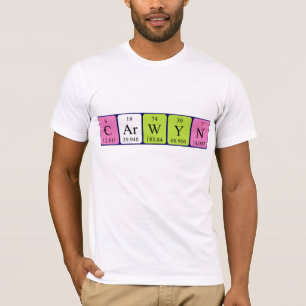 Carwyn Namen-Shirt periodischer Tabelle T-Shirt