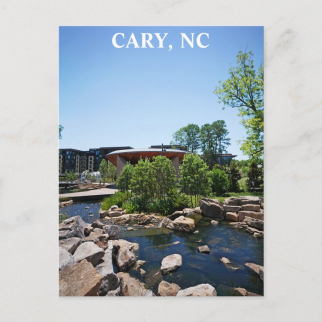 Cary North Carolina Downtown Park Postkarte (Vorderseite)