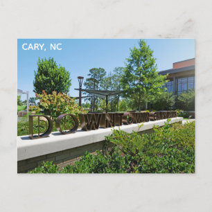 Cary North Carolina Downtown Park Postkarte