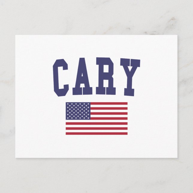 Cary US Flag Postkarte (Vorderseite)
