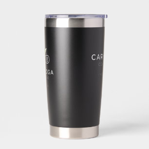 Cary Yoga Collective - Eleganter schwarzer Reisebe Thermobecher