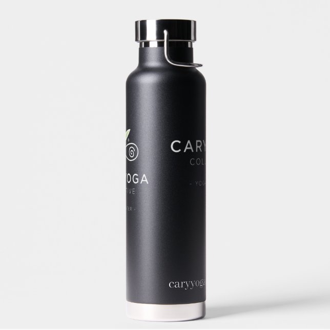 Cary Yoga Collective - Sleek Black Travel Mug Insu Trinkflasche (Links)