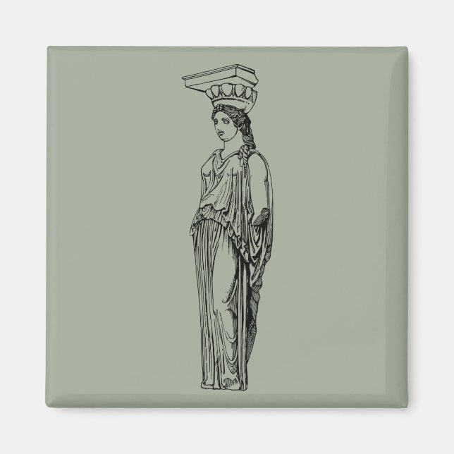 Caryatis Mythologie, Geschichte, antikes Griechisc Magnet (Vorne)