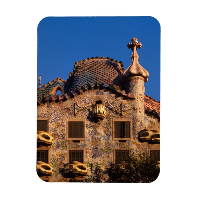 Casa Batilo, Gaudi Architecture, Barcelona, Magnet (Vertikal)