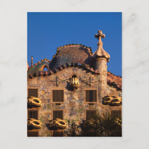Casa Batilo, Gaudi Architecture, Barcelona, Postkarte