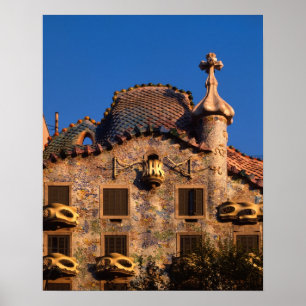 Casa Batilo, Gaudi-Architektur, Barcelona, Poster