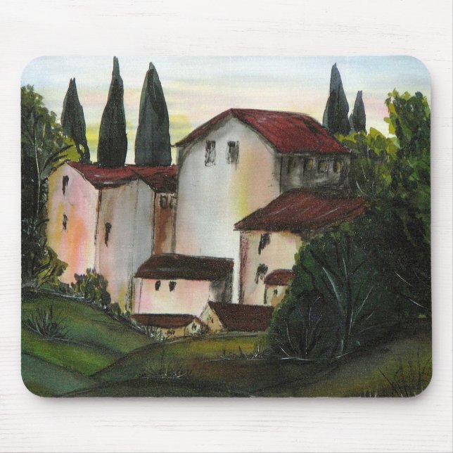 Casa de Pueblo Dibujo Florenz Mousepad (Vorne)