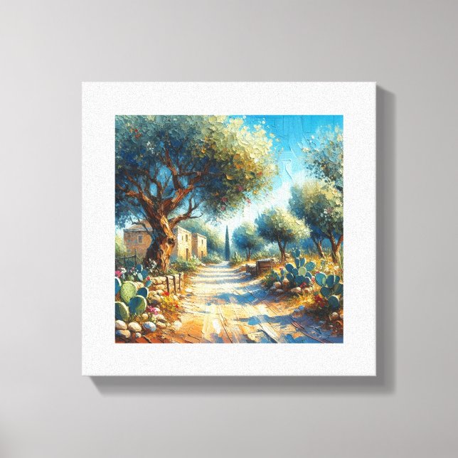 Casa di Campagnia Siciliana 2 von 3 Leinwanddruck (Vorderseite)