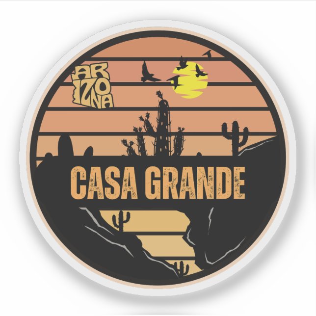 Casa Grande, Arizona Aufkleber (Vorderseite)