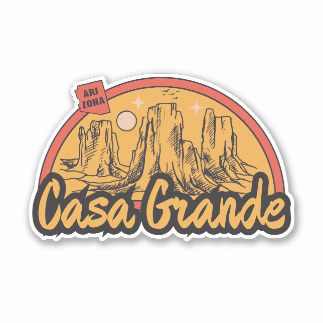 Casa Grande, Arizona Aufkleber (Vorderseite)