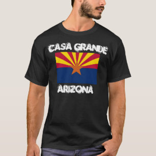 Casa Grande, Arizona mit Arizona-Staats-Flagge T-Shirt