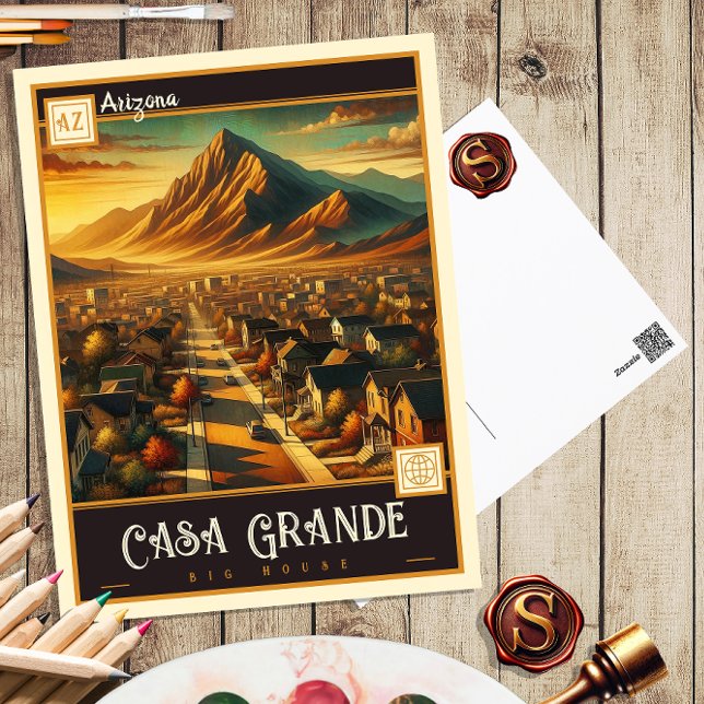 Casa Grande, Arizona | Vintage Postkarte (Von Creator hochgeladen)