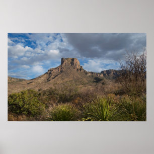 Casa Grande Peak, Chisos-Becken, Big Bend Poster