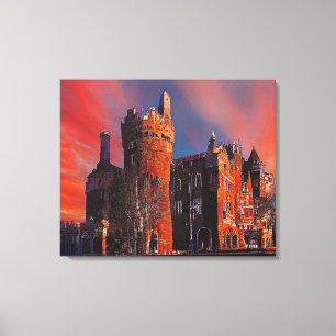 Casa Loma, Toronto. Impressionist Canvas Print Leinwanddruck