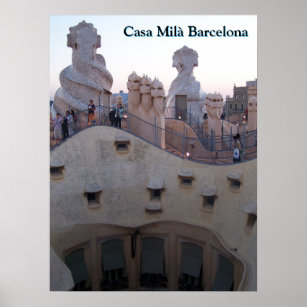 Casa Milà Barcelona von Antoni Gaudí Personalisie Poster