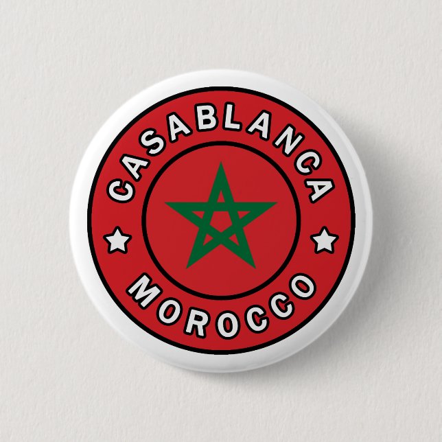 Casablanca Marokko Button (Vorderseite)