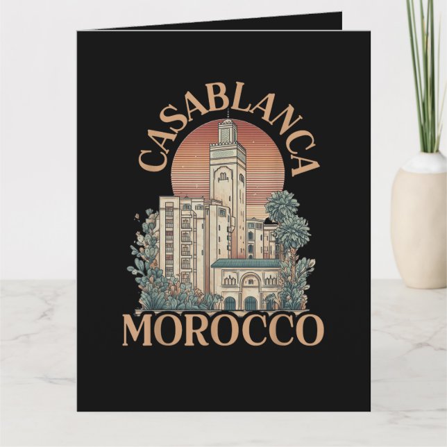 Casablanca Marokko Dankeskarte (Vorderseite)