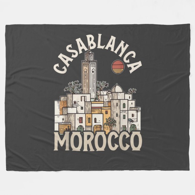 Casablanca Marokko  Fleecedecke (Vorderseite (Horizontal))