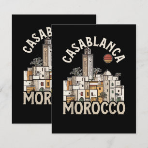 Casablanca Marokko Karte