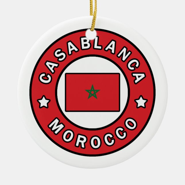 Casablanca Marokko Keramik Ornament (Vorne)