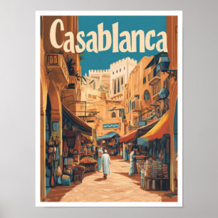 Casablanca Marokko Kunst, Dichtung und Musik Poster