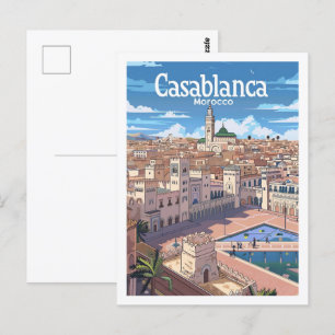 Casablanca Marokko Postkarte