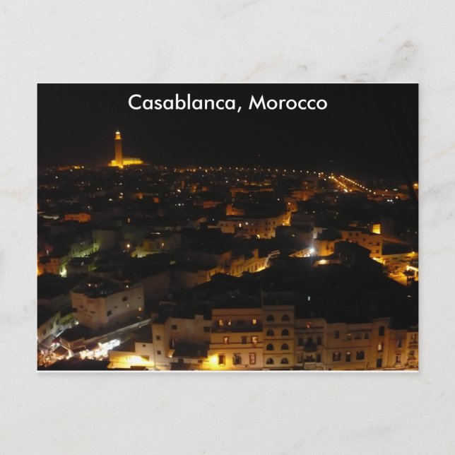 Casablanca, Marokko Postkarte (Vorderseite)