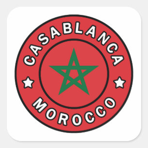 Casablanca Marokko Quadratischer Aufkleber