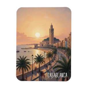 Casablanca Marokko Reise Magnet