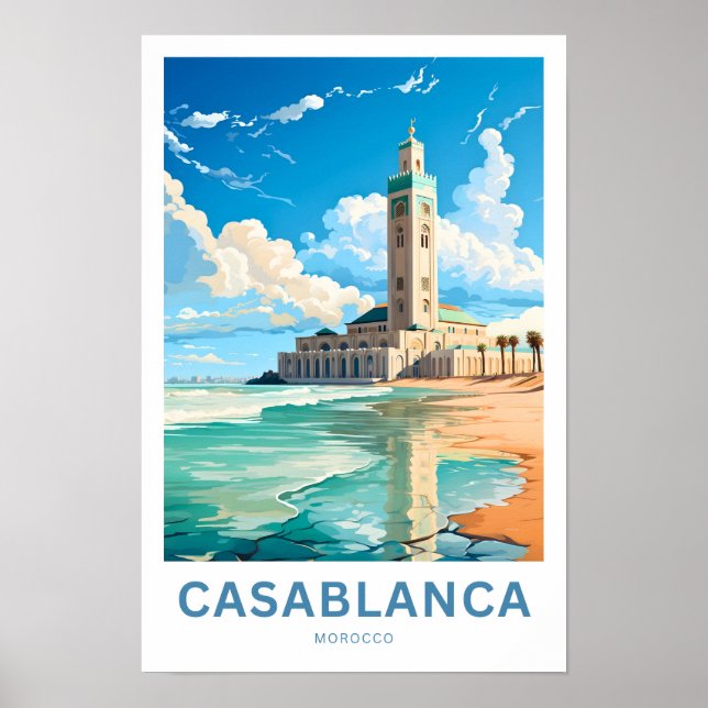 Casablanca Marokko Reisen Print Poster (Vorne)