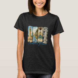 Casablanca Marokko Reisereise Pinselstrich Souv T-Shirt
