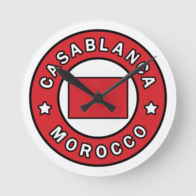 Casablanca Marokko Runde Wanduhr (Vorderseite)
