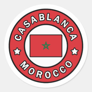 Casablanca Marokko Runder Aufkleber