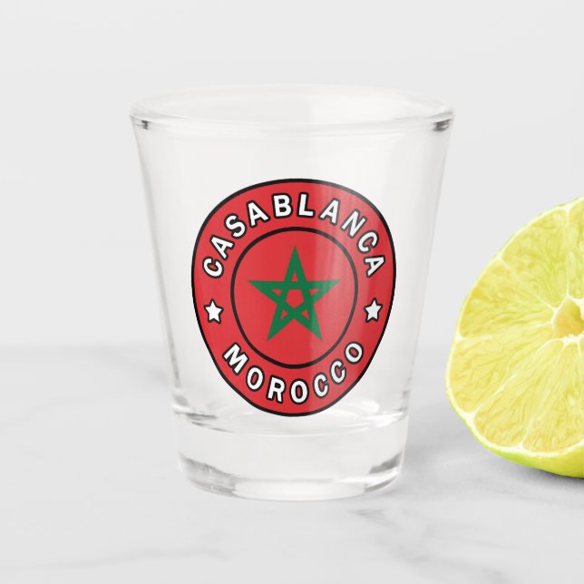 Casablanca Marokko Schnapsglas (Vorderseite)