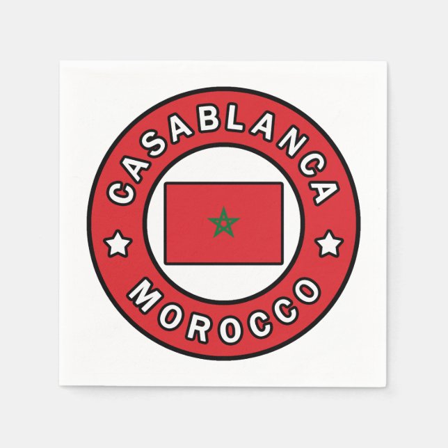 Casablanca Marokko Serviette (Vorderseite)