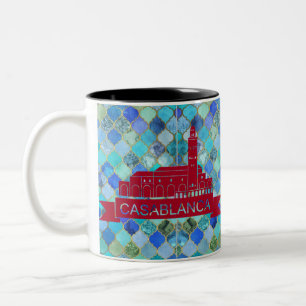 Casablanca Marokko Souvenir Zweifarbige Tasse