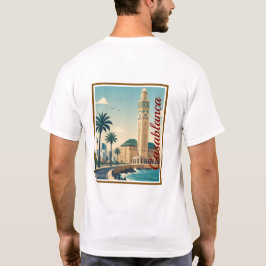 Casablanca Marokko Vector Skyline T-Shirt. T-Shirt