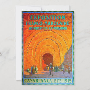 Casablanca Marokko Vintage-Reisekarte