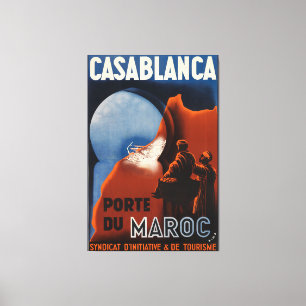 Casablanca Marokko Vintage-Reiseposter Leinwanddruck