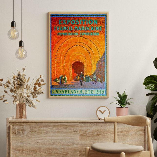Casablanca Marokko Vintages Französisches Reisepla Poster (Von Creator hochgeladen)