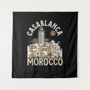 Casablanca Marokko Wandteppich