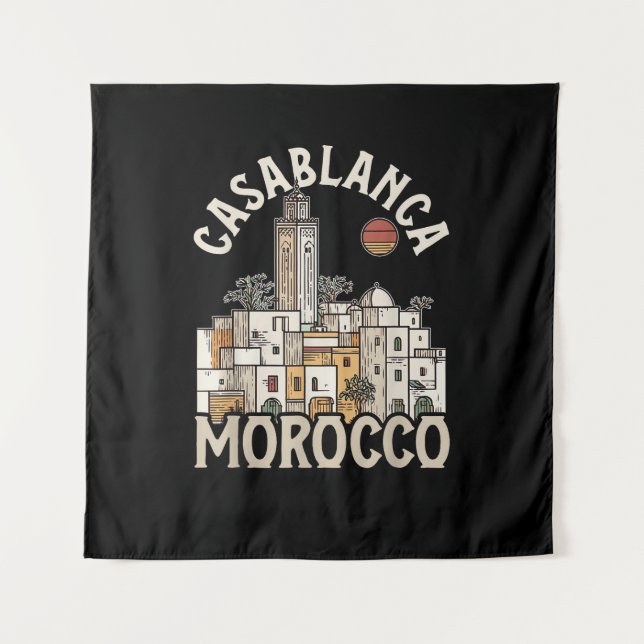 Casablanca Marokko  Wandteppich (Vorderseite)
