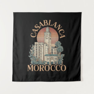 Casablanca Marokko Wandteppich
