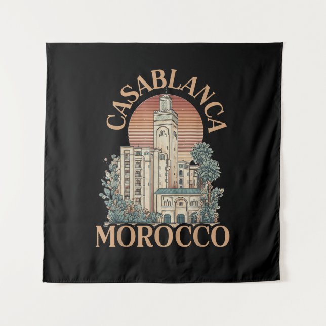 Casablanca Marokko Wandteppich (Vorderseite)