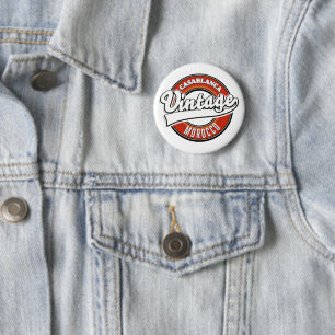 Casablanca Morocco Vintage logo Button