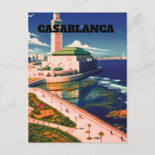 Casablanca Reise Postkarten Kunst, Marokko Reise P