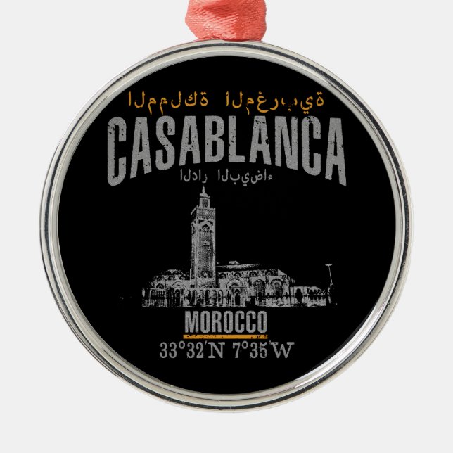 Casablanca Silbernes Ornament (Vorne)